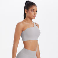 One-Shoulder Back-Cut Sports Bra