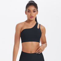 One-Shoulder Back-Cut Sports Bra