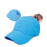 Mesh Cross Ponytail Baseball Cap