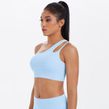 One-Shoulder Back-Cut Sports Bra