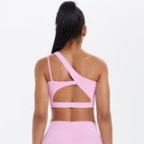 One-Shoulder Back-Cut Sports Bra
