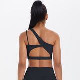 One-Shoulder Back-Cut Sports Bra