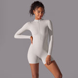 Long-Sleeve Half-Zip Active Romper