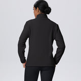 Fleece-Lined Zip-Up Jacket with Stand Collar