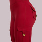 Cargo-Style High-Waist Flare Leggings