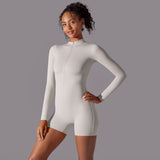 Long-Sleeve Half-Zip Active Romper