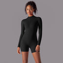 Long-Sleeve Half-Zip Active Romper