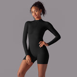 Long-Sleeve Half-Zip Active Romper