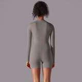 Long-Sleeve Half-Zip Active Romper