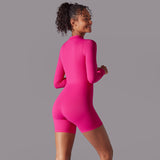 Long-Sleeve Half-Zip Active Romper