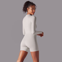 Long-Sleeve Half-Zip Active Romper