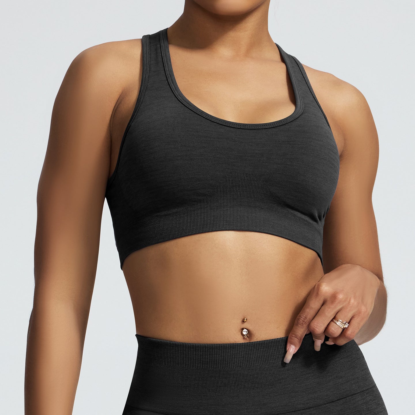 Open-Back 3D Compression Sports Bra