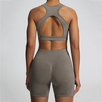 Open-Back 3D Compression Sports Bra