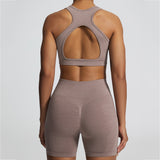 Open-Back 3D Compression Sports Bra