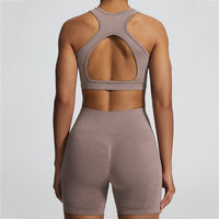Open-Back 3D Compression Sports Bra