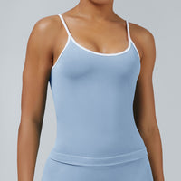 Contrast Trim 3D Compression Tank Top