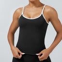 Contrast Trim 3D Compression Tank Top