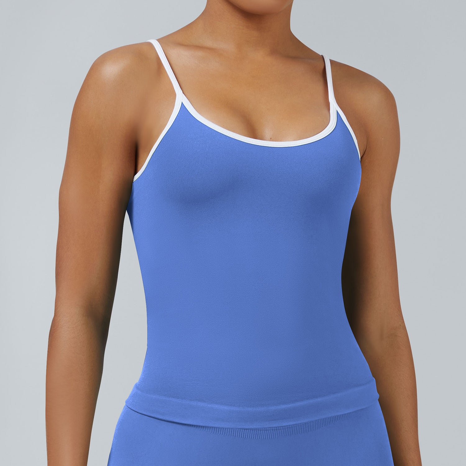 Contrast Trim 3D Compression Tank Top