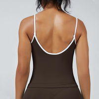 Contrast Trim 3D Compression Tank Top