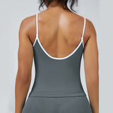 Contrast Trim 3D Compression Tank Top