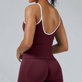 Contrast Trim 3D Compression Tank Top