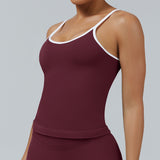 Contrast Trim 3D Compression Tank Top