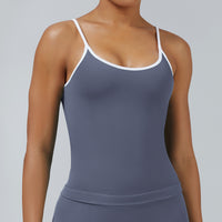 Contrast Trim 3D Compression Tank Top