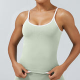 Contrast Trim 3D Compression Tank Top
