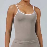 Contrast Trim 3D Compression Tank Top