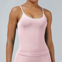 Contrast Trim 3D Compression Tank Top