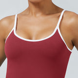 Contrast Trim 3D Compression Tank Top