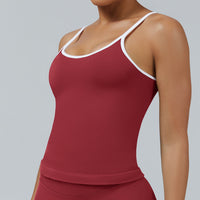 Contrast Trim 3D Compression Tank Top