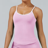 Contrast Trim 3D Compression Tank Top