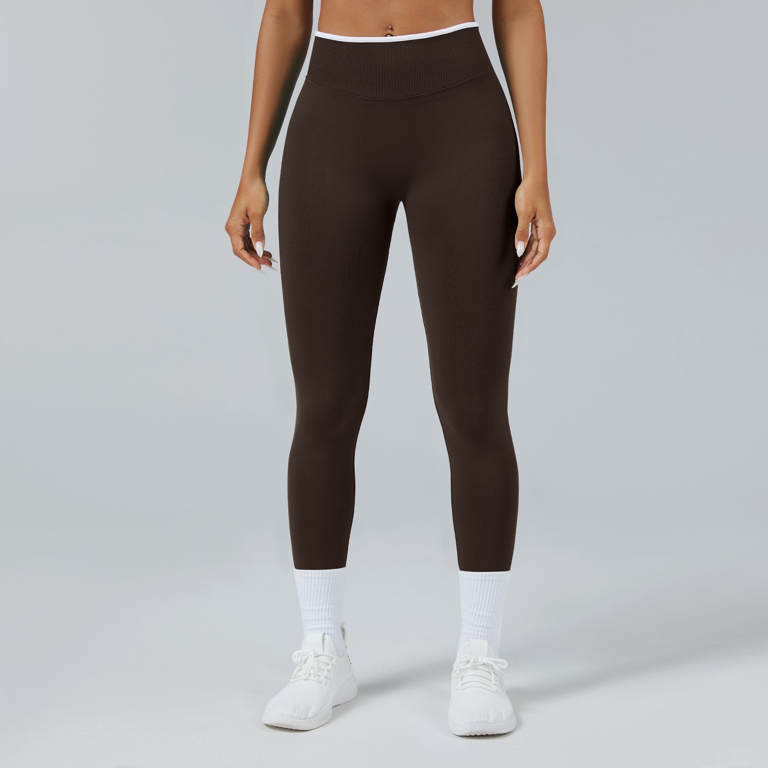 Contrast Trim 3D Compression Leggings