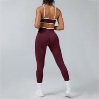 Contrast Trim 3D Compression Leggings