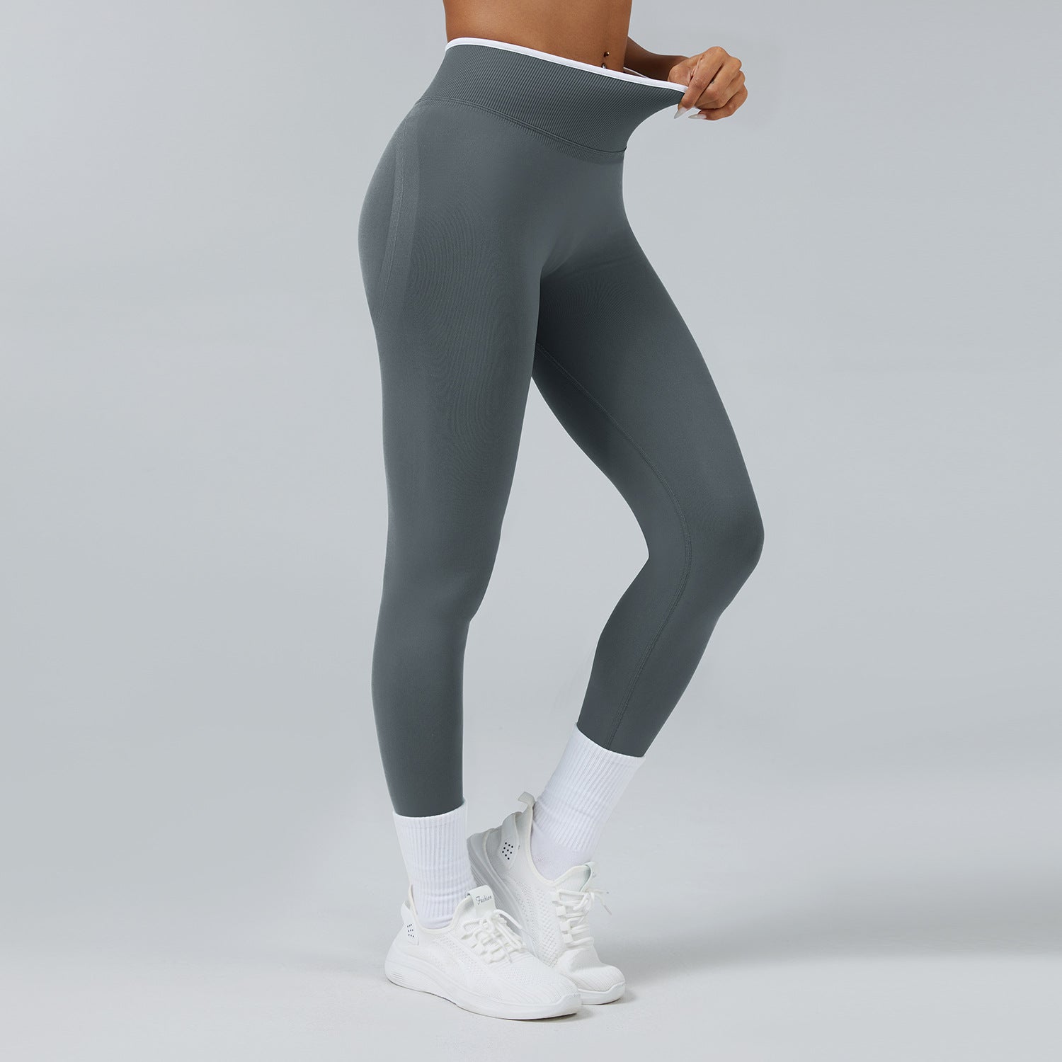 Contrast Trim 3D Compression Leggings