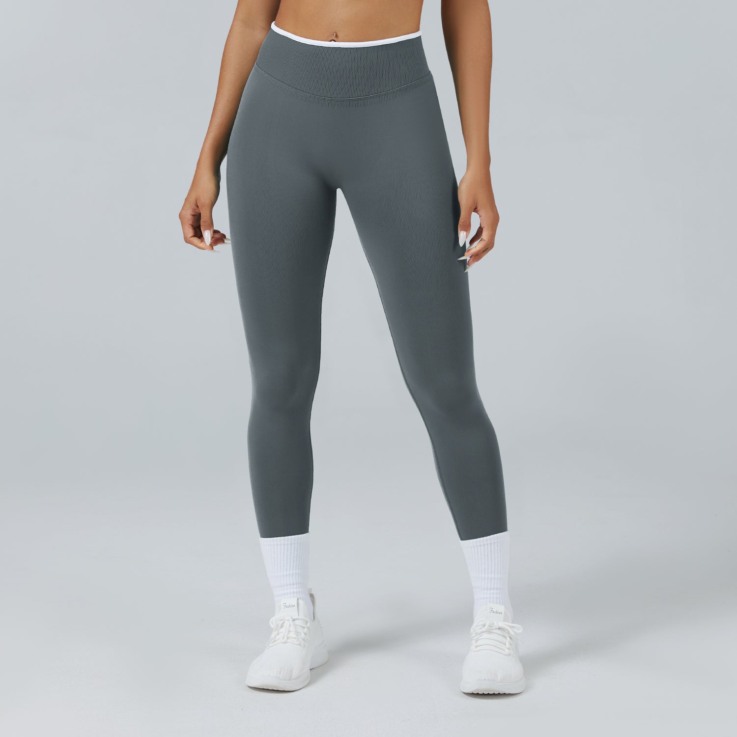 Contrast Trim 3D Compression Leggings