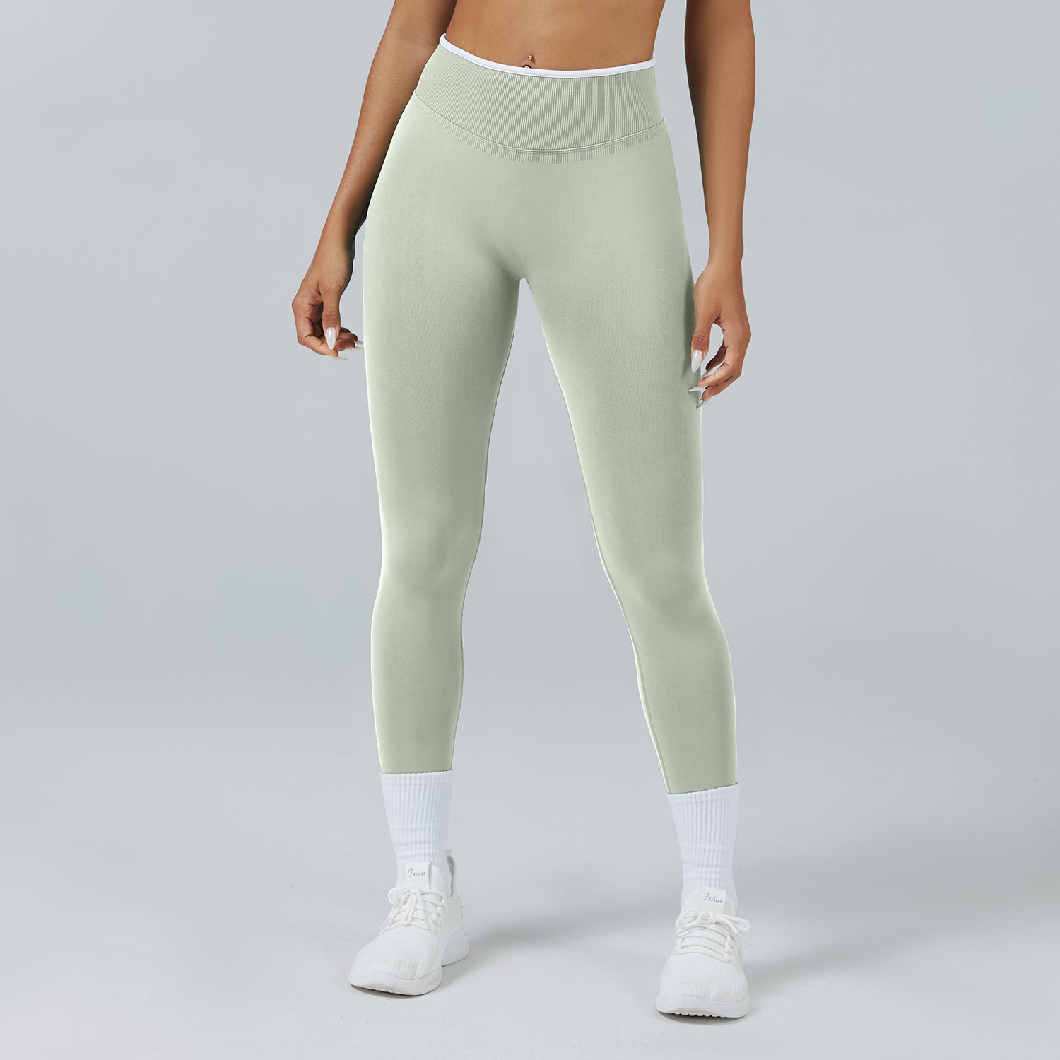 Contrast Trim 3D Compression Leggings