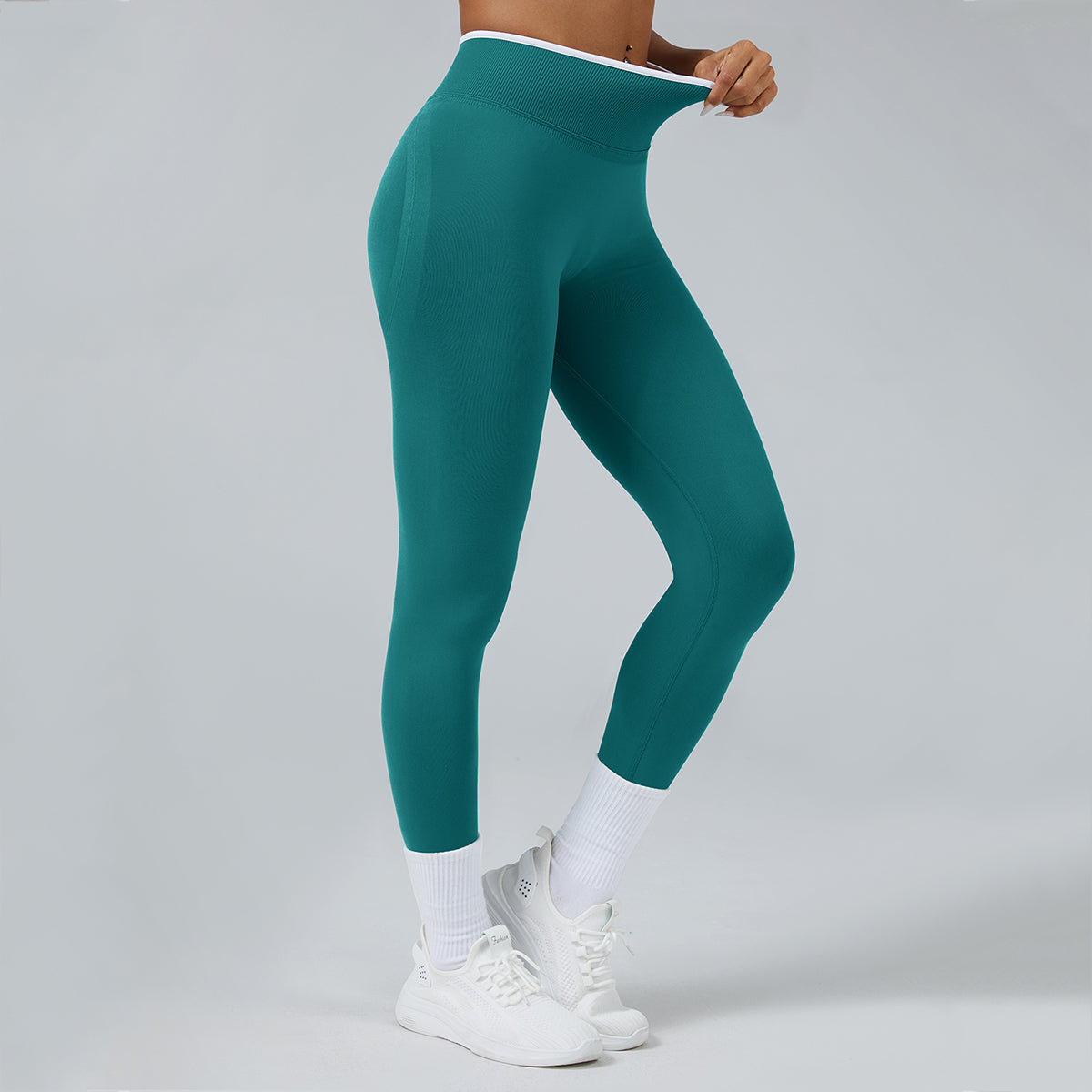 Contrast Trim 3D Compression Leggings