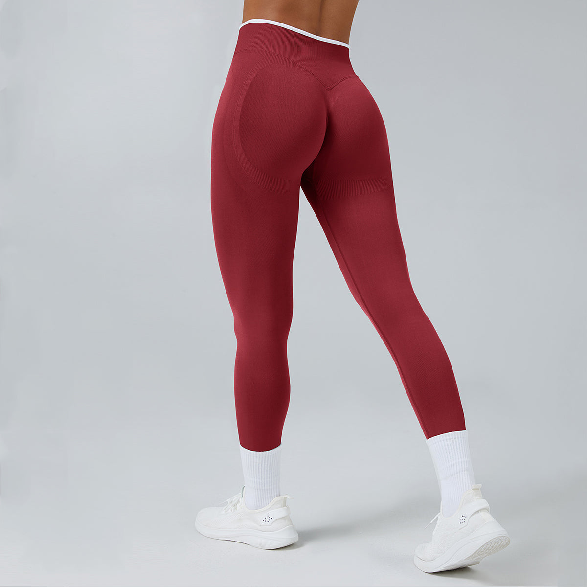 Contrast Trim 3D Compression Leggings