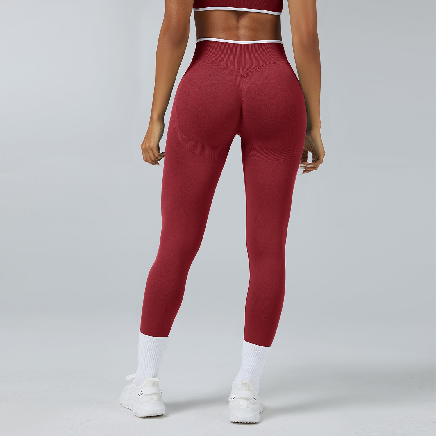 Contrast Trim 3D Compression Leggings