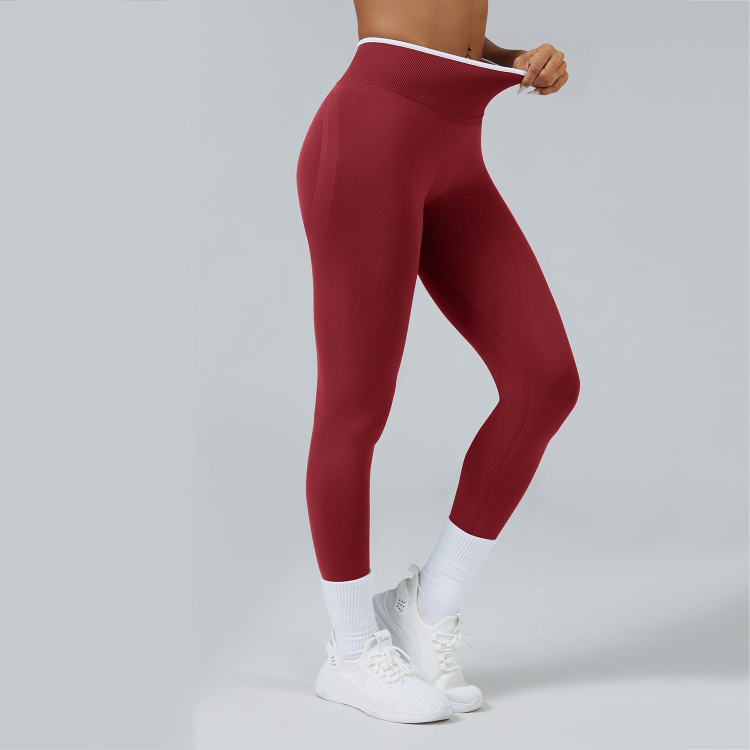 Contrast Trim 3D Compression Leggings