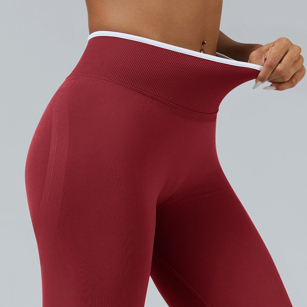Contrast Trim 3D Compression Leggings