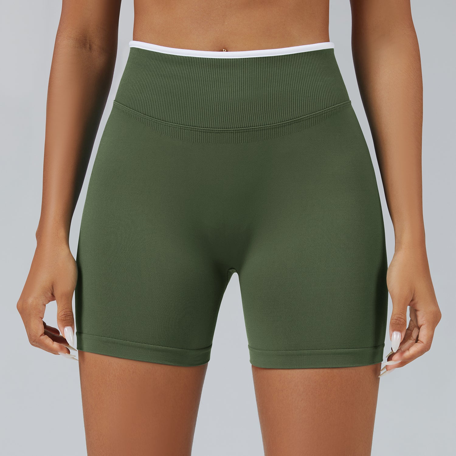 Contrast Trim 3D Compression Shorts