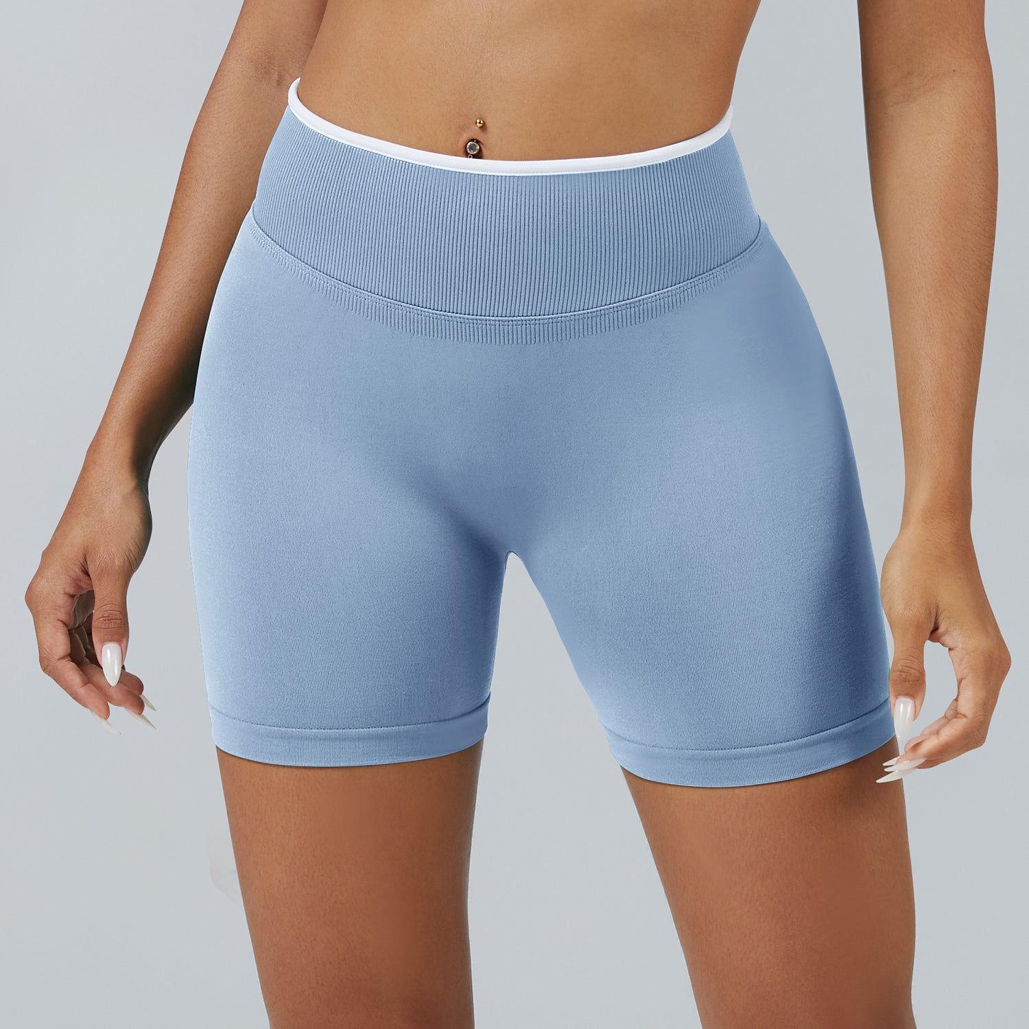 Contrast Trim 3D Compression Shorts