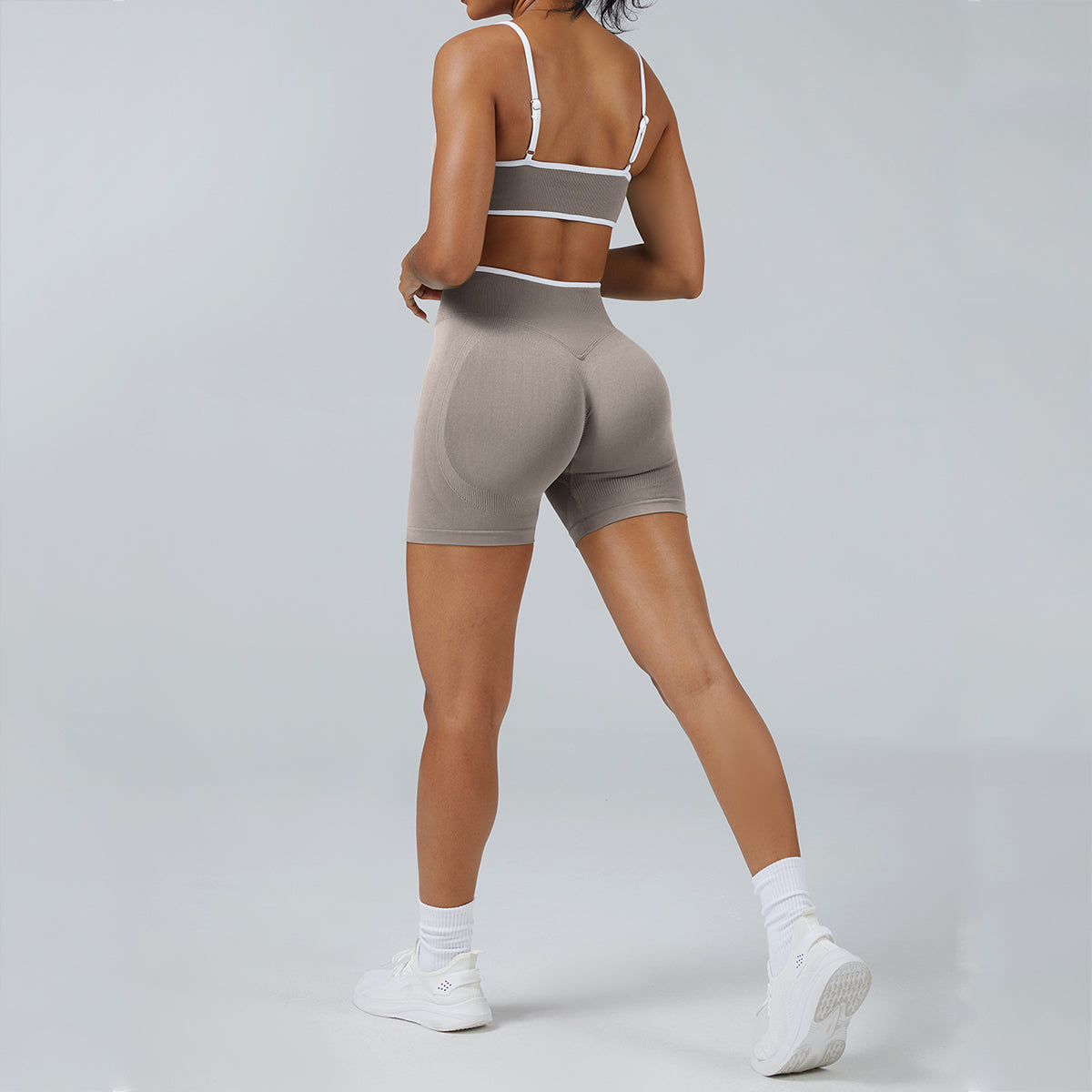 Contrast Trim 3D Compression Shorts