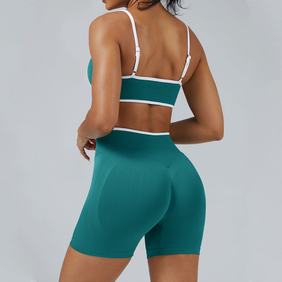 Contrast Trim 3D Compression Shorts