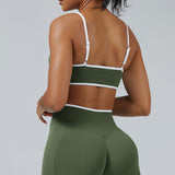 Contrast Trim 3D Compression Sports Bra