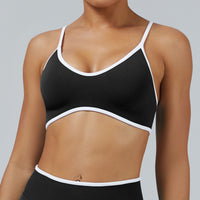 Contrast Trim 3D Compression Sports Bra