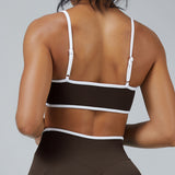 Contrast Trim 3D Compression Sports Bra